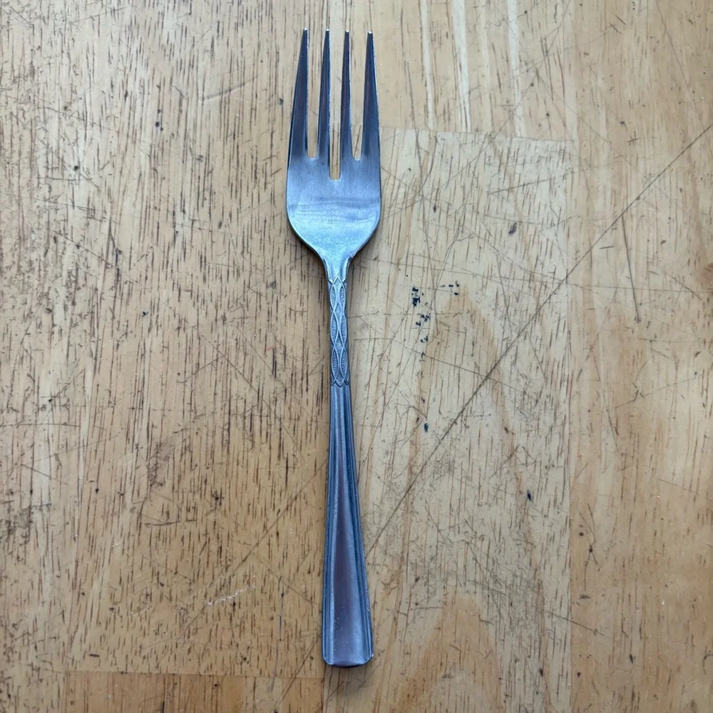 Ekco Eterna Carolyn‎ Stainless Steel Lattice Dinnerware Flatware Single Fork